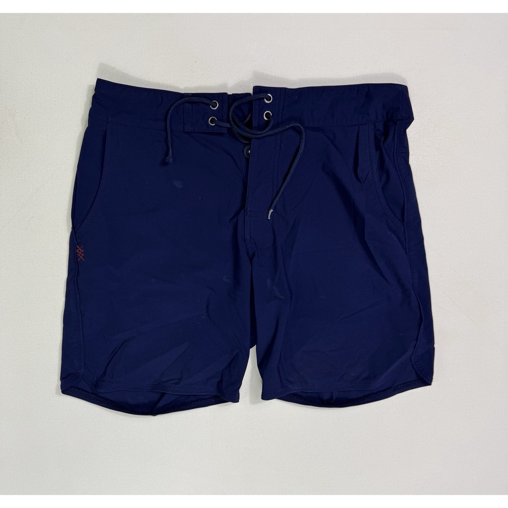 Rhone Tech Board Shorts 100046 Blue Mens 30 Vacation Beach Hybrid Swim Trunks